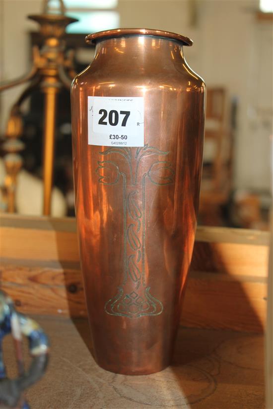 Arts & Crafts copper vase